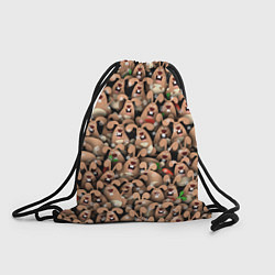 Рюкзак-мешок Новогодние зайцы, цвет: 3D-принт
