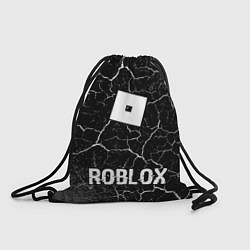 Рюкзак-мешок Roblox glitch на темном фоне: символ, надпись, цвет: 3D-принт