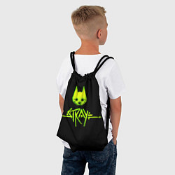 Рюкзак-мешок Stray green neon, цвет: 3D-принт — фото 2