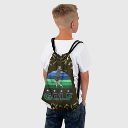 Рюкзак-мешок Игрок в гольф замахивается, цвет: 3D-принт — фото 2