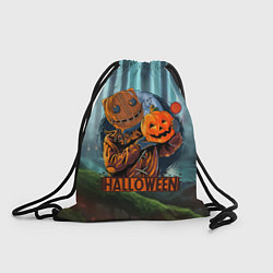 Рюкзак-мешок Хэллоуин - убийца и тыква, цвет: 3D-принт
