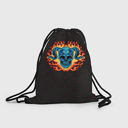 Рюкзак-мешок Череп в огне - хэллоуин, цвет: 3D-принт