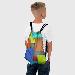 Рюкзак-мешок Разноцветные кубы, цвет: 3D-принт — фото 2