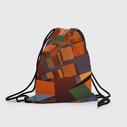 Рюкзак-мешок Множество оранжевых кубов и фигур, цвет: 3D-принт