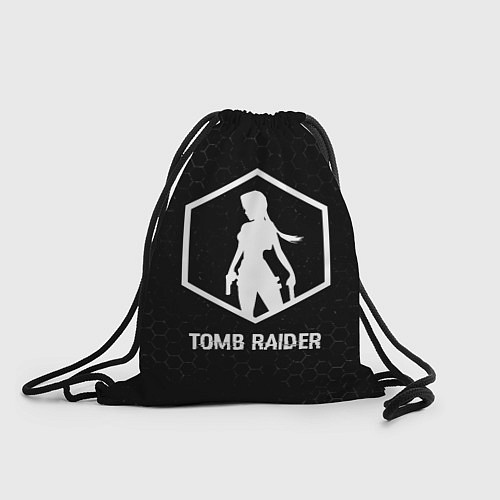 Мешок для обуви Tomb Raider glitch на темном фоне / 3D-принт – фото 1
