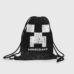 Мешок для обуви Minecraft с потертостями на темном фоне