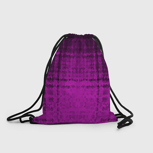 Мешок для обуви Абстрактный мозаичный черно - пурпурный узор / 3D-принт – фото 1