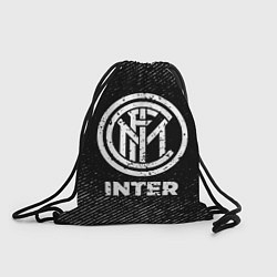 Мешок для обуви Inter с потертостями на темном фоне