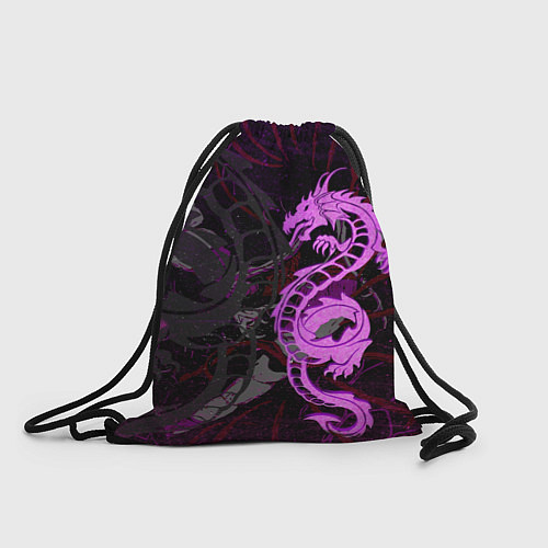 Мешок для обуви Неоновый дракон purple dragon / 3D-принт – фото 1