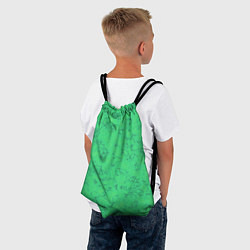Рюкзак-мешок Мраморный зеленый яркий узор, цвет: 3D-принт — фото 2