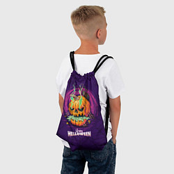 Рюкзак-мешок Злобная тыква Хэллоуин, цвет: 3D-принт — фото 2