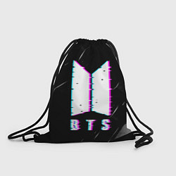 Рюкзак-мешок BTS - Неоновый логотип, цвет: 3D-принт