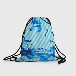 Рюкзак-мешок Синие линии, цвет: 3D-принт