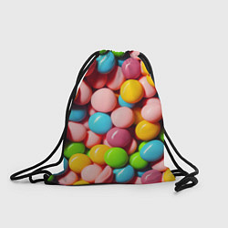Рюкзак-мешок Много ярких конфет, цвет: 3D-принт
