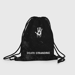 Мешок для обуви Death Stranding glitch на темном фоне: символ, над