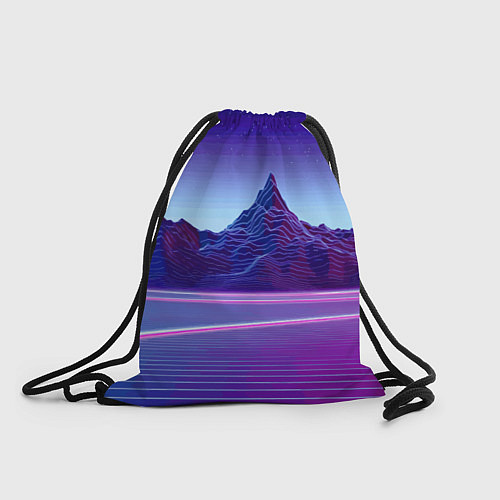Мешок для обуви Neon mountains - Vaporwave / 3D-принт – фото 1