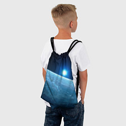 Рюкзак-мешок Яркая звезда над горизонтом - космос, цвет: 3D-принт — фото 2