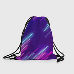 Рюкзак-мешок Неоновый фон Линии, цвет: 3D-принт