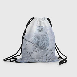 Рюкзак-мешок Сова белая подмигивает, цвет: 3D-принт