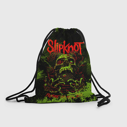 Мешок для обуви Slipknot green череп / 3D-принт – фото 1