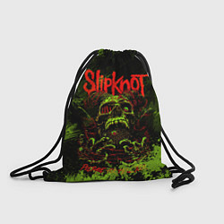 Мешок для обуви Slipknot green череп