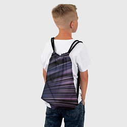 Рюкзак-мешок Волнообразные фиолетовые паттерны, цвет: 3D-принт — фото 2