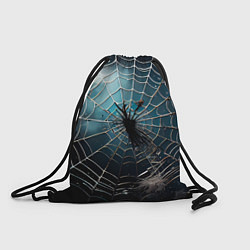 Рюкзак-мешок Halloween - паутина на фоне мрачного неба, цвет: 3D-принт