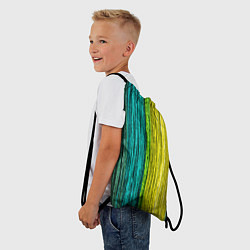 Рюкзак-мешок Разноцветные полосы материала, цвет: 3D-принт — фото 2