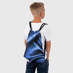 Рюкзак-мешок Складки гладкой синей ткани, цвет: 3D-принт — фото 2