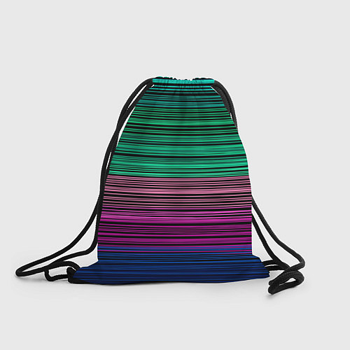 Мешок для обуви Разноцветные неоновые шелковые нити / 3D-принт – фото 1