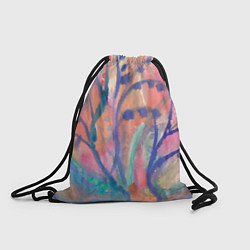 Рюкзак-мешок Акварельный растительный узор зимнее утро, цвет: 3D-принт