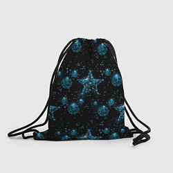 Рюкзак-мешок Новогодние игрушки - Неон, цвет: 3D-принт