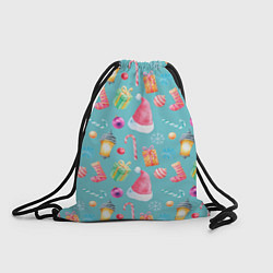 Рюкзак-мешок Новогодний коллаж, цвет: 3D-принт