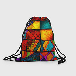 Рюкзак-мешок Лоскутная мозаика - пэчворк, цвет: 3D-принт
