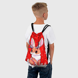 Рюкзак-мешок Кролик олень - кролик с рожками, цвет: 3D-принт — фото 2