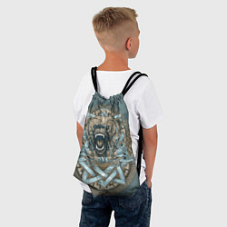Рюкзак-мешок Голова медведя-викинга, цвет: 3D-принт — фото 2