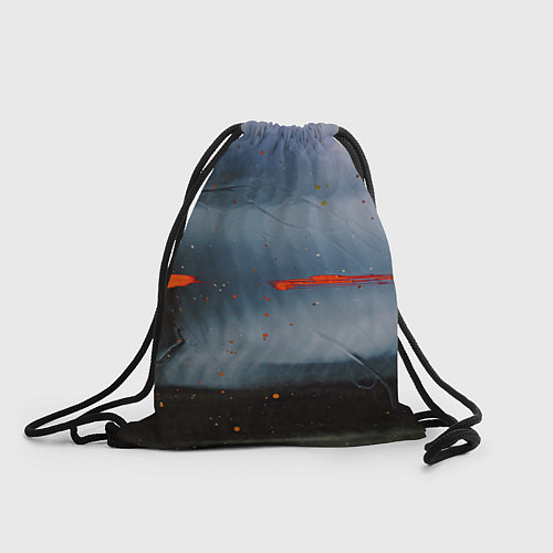 Мешок для обуви Абстрактный синий туман и мазки красок / 3D-принт – фото 1