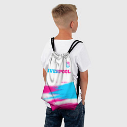 Рюкзак-мешок Liverpool neon gradient style: символ сверху, цвет: 3D-принт — фото 2