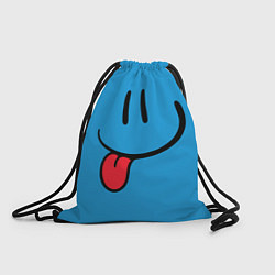 Рюкзак-мешок Смайлик дразнится, цвет: 3D-принт