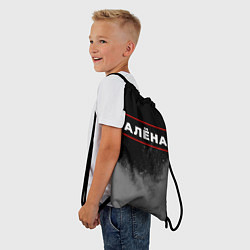 Рюкзак-мешок Алёна - в красной рамке на темном, цвет: 3D-принт — фото 2
