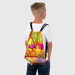 Рюкзак-мешок Спелые фрукты и овощи в плетеной корзине, цвет: 3D-принт — фото 2