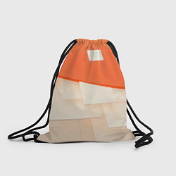 Рюкзак-мешок Абстрактные геометрические оранжевые и светлые фиг, цвет: 3D-принт
