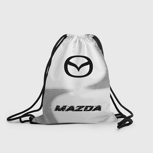 Мешок для обуви Mazda speed шины на светлом: символ, надпись / 3D-принт – фото 1