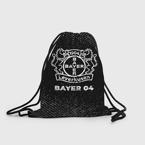 Мешок для обуви Bayer 04 с потертостями на темном фоне / 3D-принт – фото 1