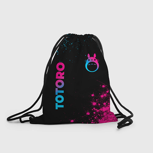 Мешок для обуви Totoro - neon gradient: надпись, символ / 3D-принт – фото 1