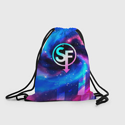Рюкзак-мешок Sally Face неоновый космос, цвет: 3D-принт