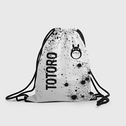 Рюкзак-мешок Totoro glitch на светлом фоне: надпись, символ, цвет: 3D-принт