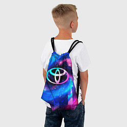 Рюкзак-мешок Toyota неоновый космос, цвет: 3D-принт — фото 2