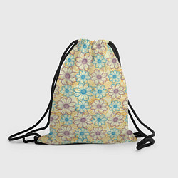 Рюкзак-мешок Цветы и спираль, цвет: 3D-принт