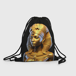 Рюкзак-мешок Нейросеть - золотая египетская богиня, цвет: 3D-принт
